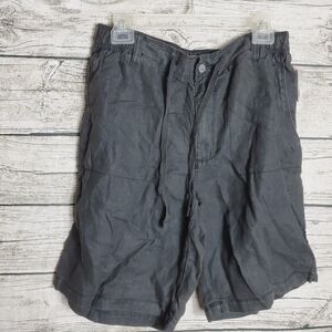 Tasso Elba Island Linen Black Shorts Size Medium